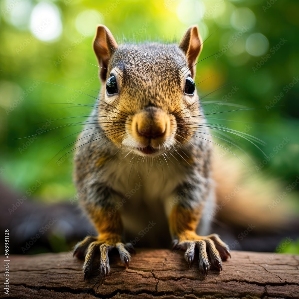 Fototapeta premium squirrel eating nut
