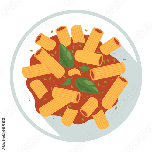 rigatoni pasta and tomato sauce