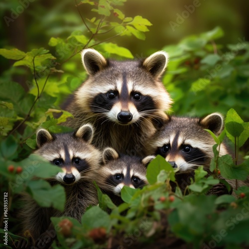 raccoon on a tree