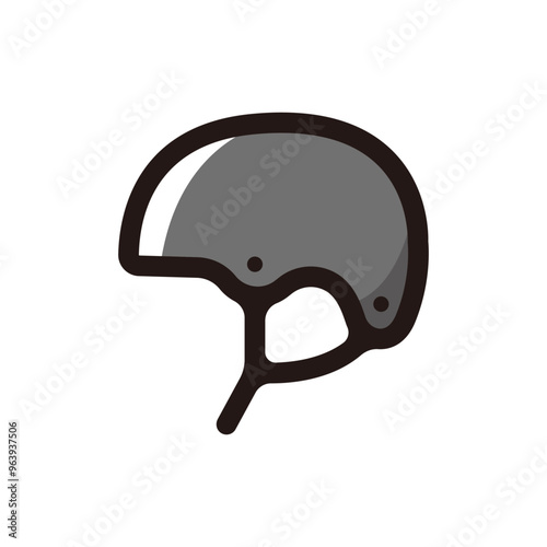 Helmet outline icon for graphic design, apps and websites