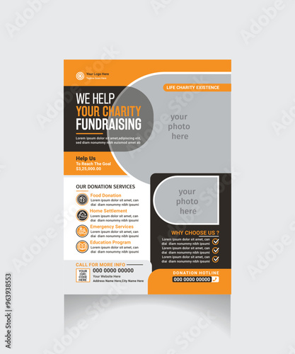 professional charity flyer design layout
