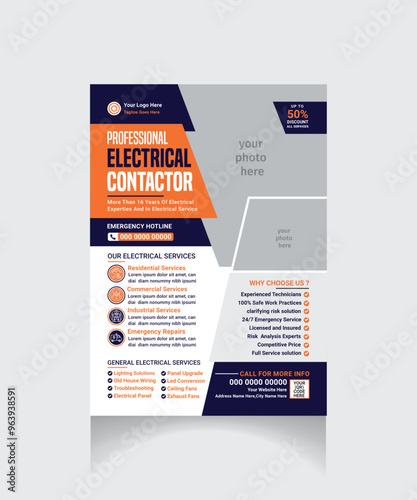 electric service flyer layout