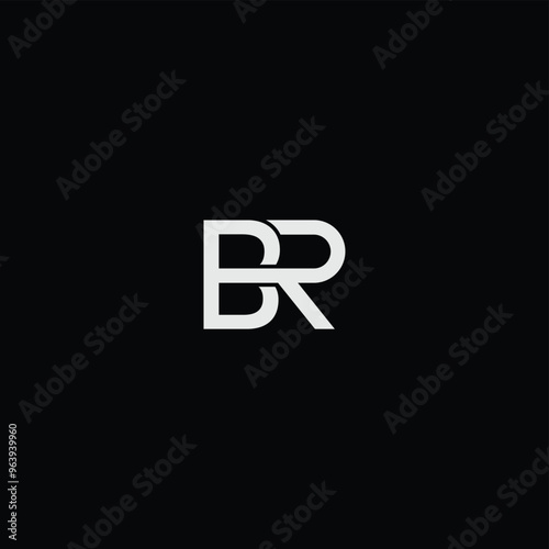 BR or RB awesome letter logo design. Abstract design with different colors illustration. Icon or monogram design.