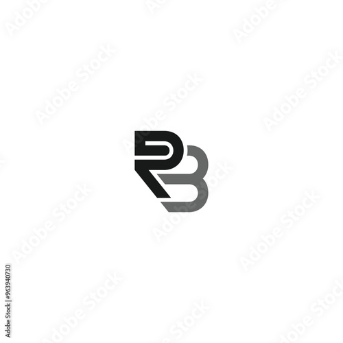 BR or RB awesome letter logo design. Abstract design with different colors illustration. Icon or monogram design.