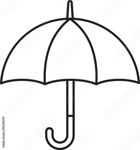 Umbrella ouline icon, Monoline illustration.
