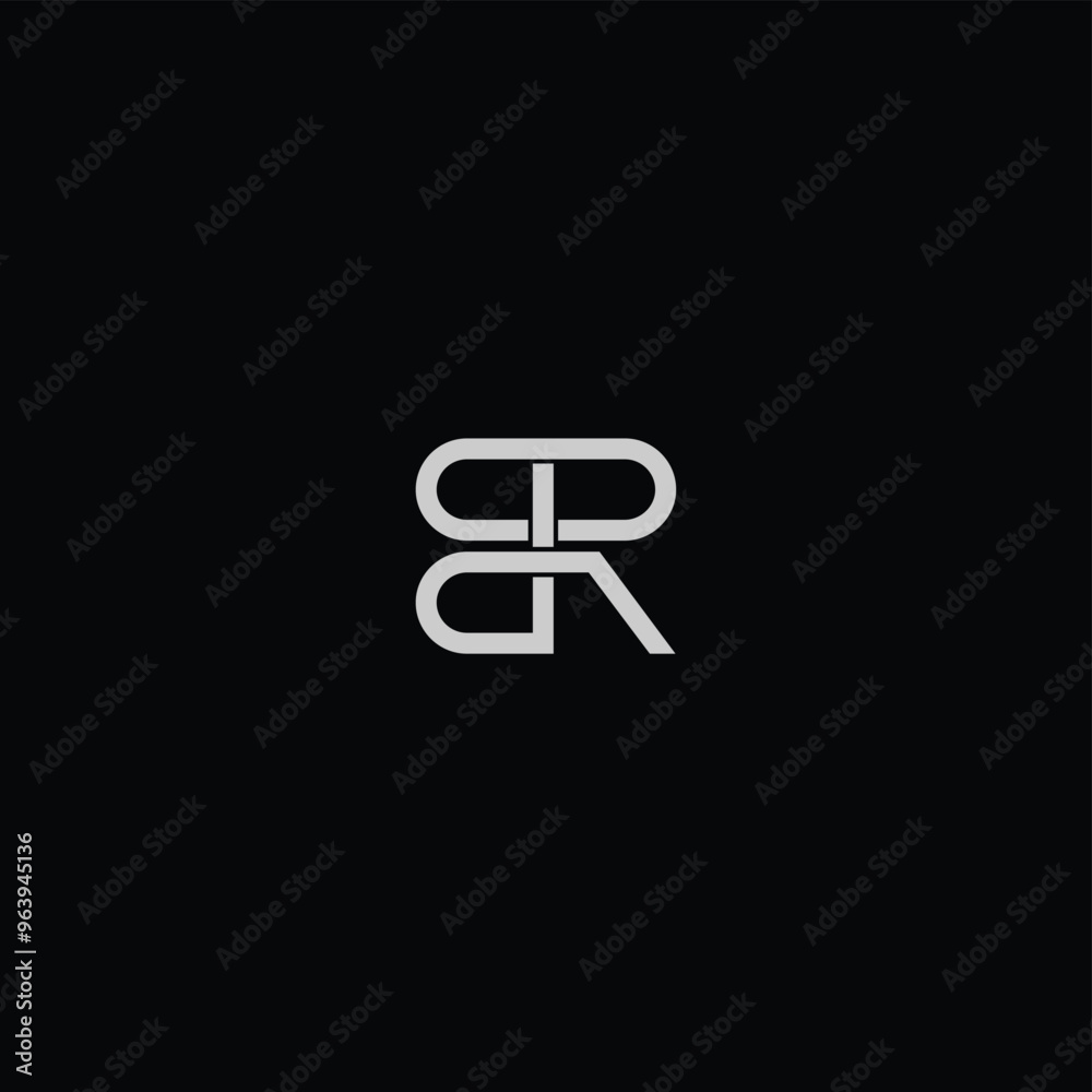 BR or RB awesome letter logo design. Abstract design with different colors illustration. Icon or monogram design. BR or RB awesome letter logo design. Abstract design with different colors illustration. Icon or monogram design.