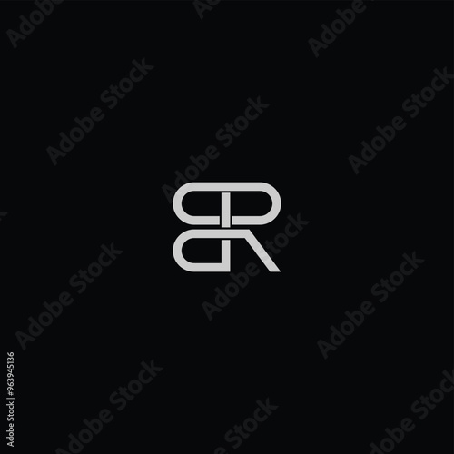 BR or RB awesome letter logo design. Abstract design with different colors illustration. Icon or monogram design.