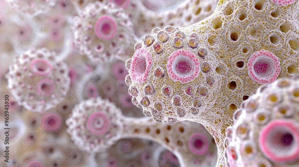 Abstract Cell Structure Microscopy D Rendering Biological Microstructure Science Microscopic Research Biology Cellular Medicine Healthcar Abstract Cell Structure Microscopy D Rendering Biological Microstructure Science Microscopic Research Biology Cellular Medicine Healthcar