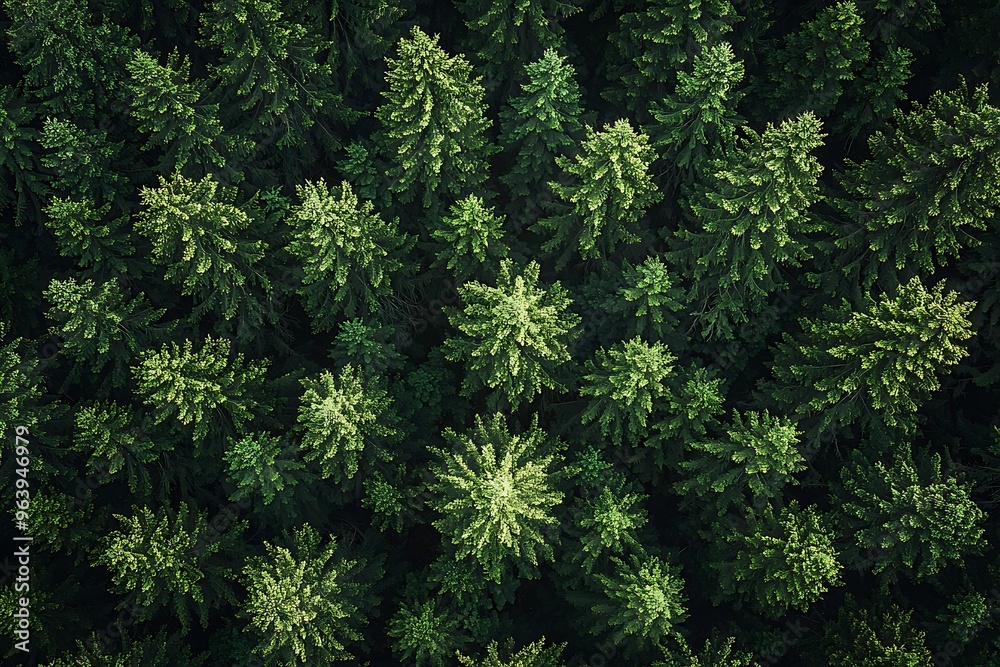 Aerial View of Lush Evergreen Forest Canopy Aerial View of Lush Evergreen Forest Canopy