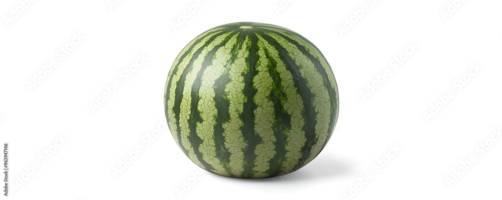 Close-up of fresh, juicy watermelon slices isolated on a white background Close-up of fresh, juicy watermelon slices isolated on a white background