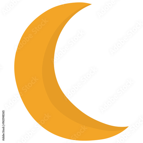 Wallpaper Mural Yellow Crescent moon cartoon illustration  Torontodigital.ca