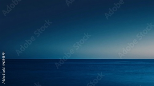 Wallpaper Mural A minimalist gradient flows from deep navy to midnight blue, capturing the quiet transition of twilight in its simplest form Torontodigital.ca