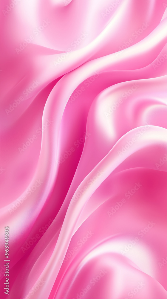 Obraz premium Pastel pink waves with abstract, flowing texture