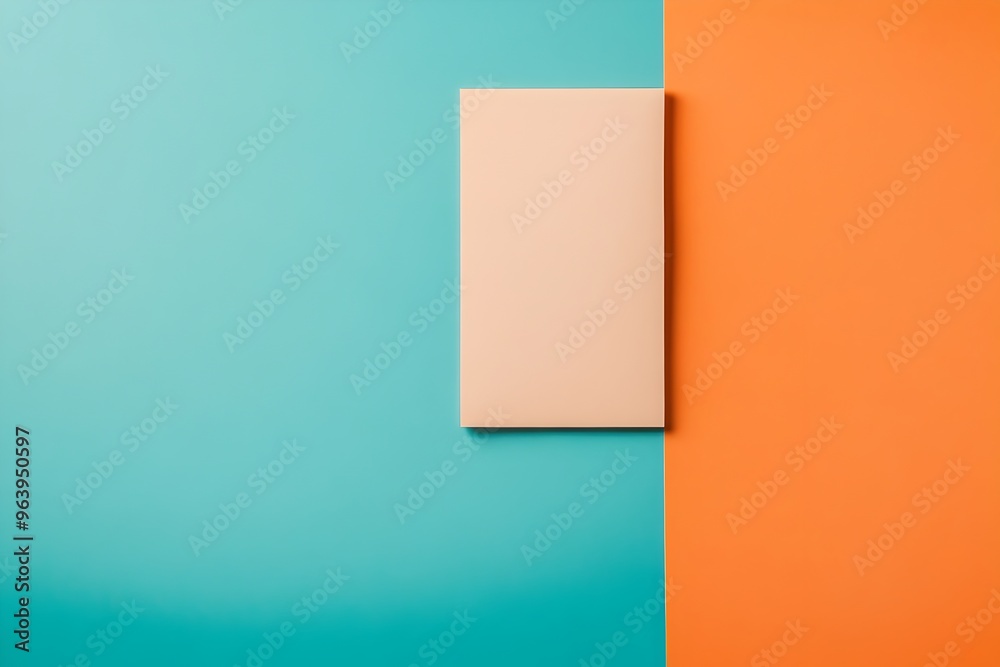 Fototapeta premium Vivid Pastel Geometric Abstract Background with Minimal Design Elements for Mockup or