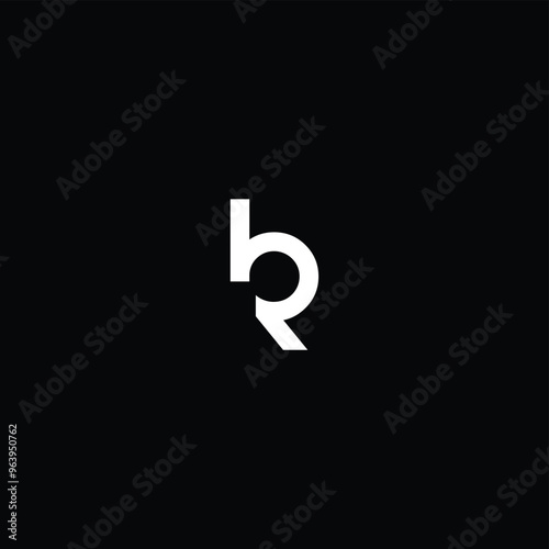 BR or RB awesome letter logo design. Abstract design with different colors illustration. Icon or monogram design.