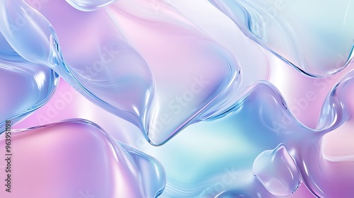 Wallpaper Mural Abstract Swirling Blue and Pink Liquid Forms Torontodigital.ca