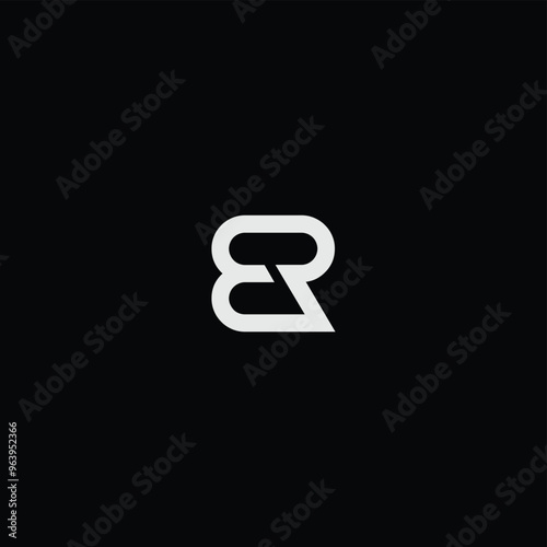 BR or RB awesome letter logo design. Abstract design with different colors illustration. Icon or monogram design.