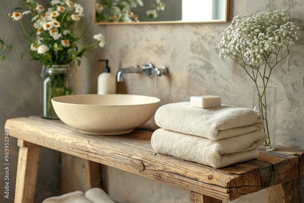 stack of towels on blurred bathroom background. laundry, washing concept. domestic use, promoting purity and freshness. stack of towels on blurred bathroom background. laundry, washing concept. domestic use, promoting purity and freshness.