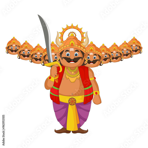 dussehra character on white background