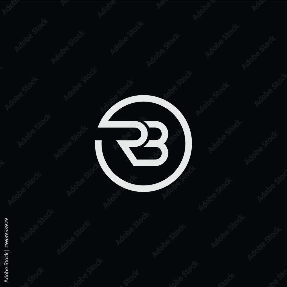 BR or RB awesome letter logo design. Abstract design with different colors illustration. Icon or monogram design. BR or RB awesome letter logo design. Abstract design with different colors illustration. Icon or monogram design.
