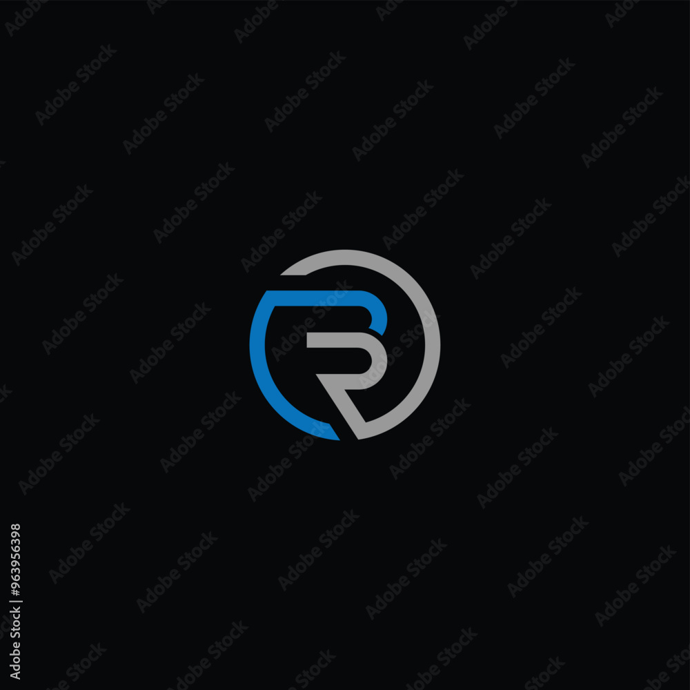 BR or RB awesome letter logo design. Abstract design with different colors illustration. Icon or monogram design. BR or RB awesome letter logo design. Abstract design with different colors illustration. Icon or monogram design.