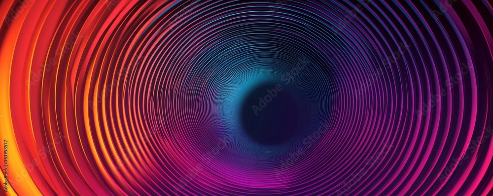 Colorful concentric circular pattern abstract