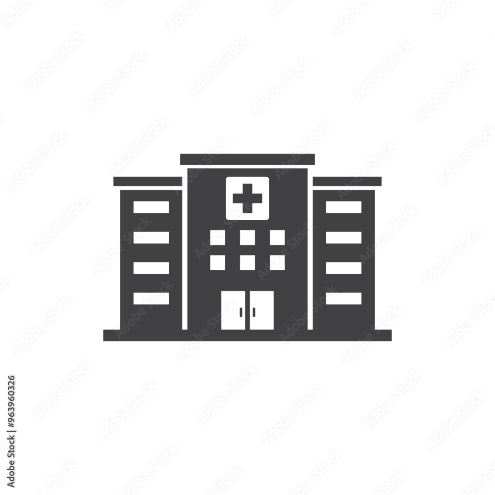 Hospital icon vector illustration template Hospital icon vector illustration template