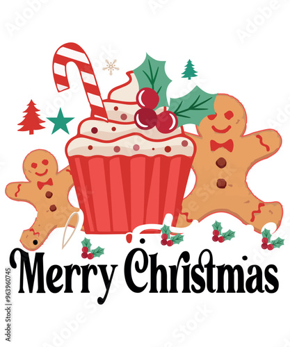 Christmas  Retro SublimationT Shirt Design