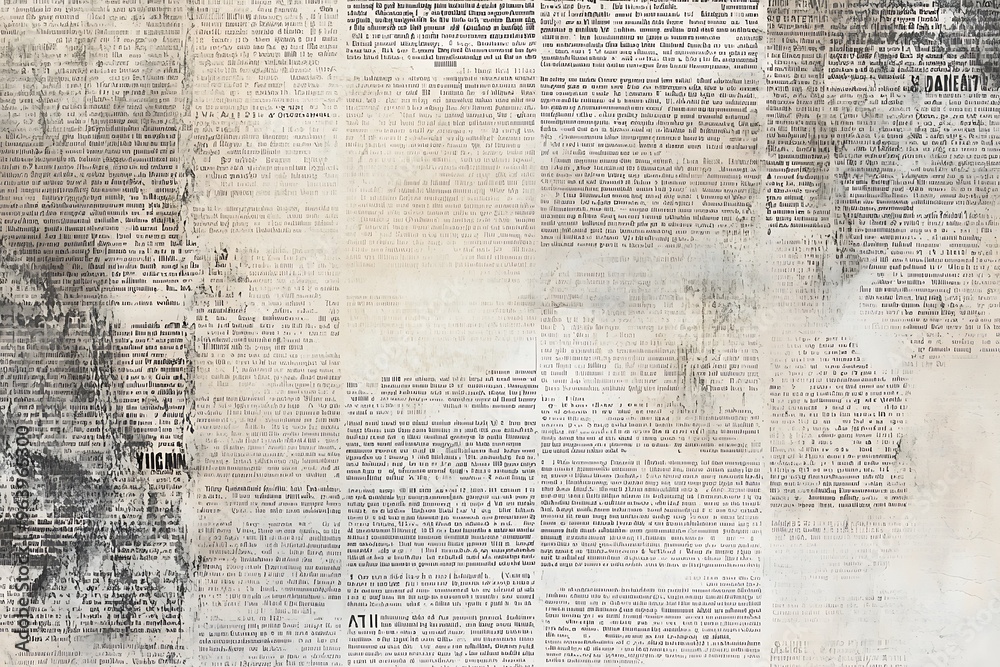 Obraz premium Historical Text Document with Faded Print and Multiple Columns