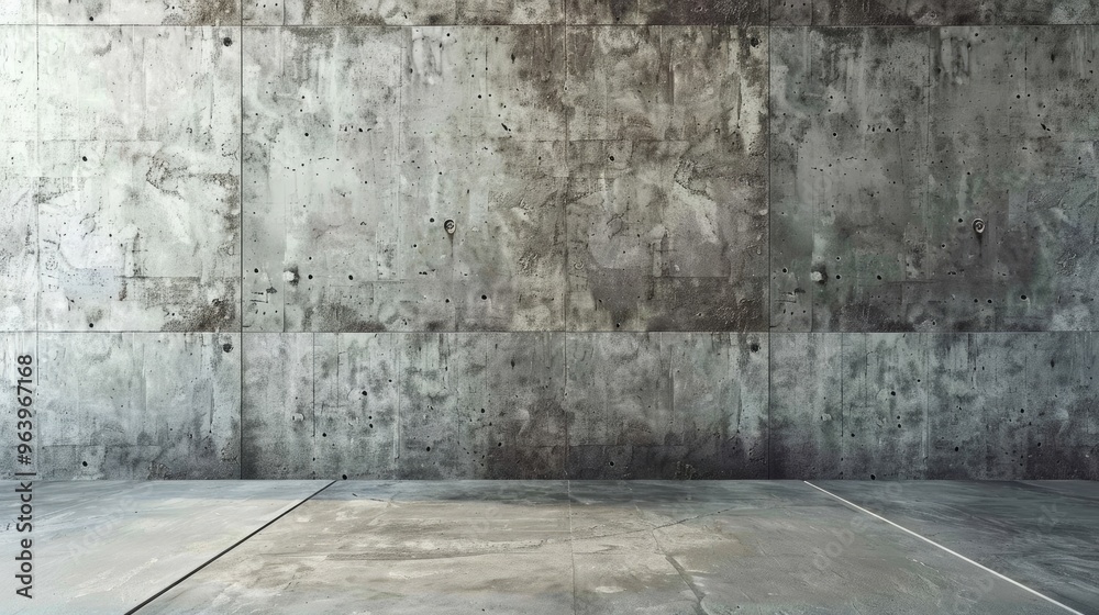 Fototapeta premium Textured loft wall featuring polished concrete background