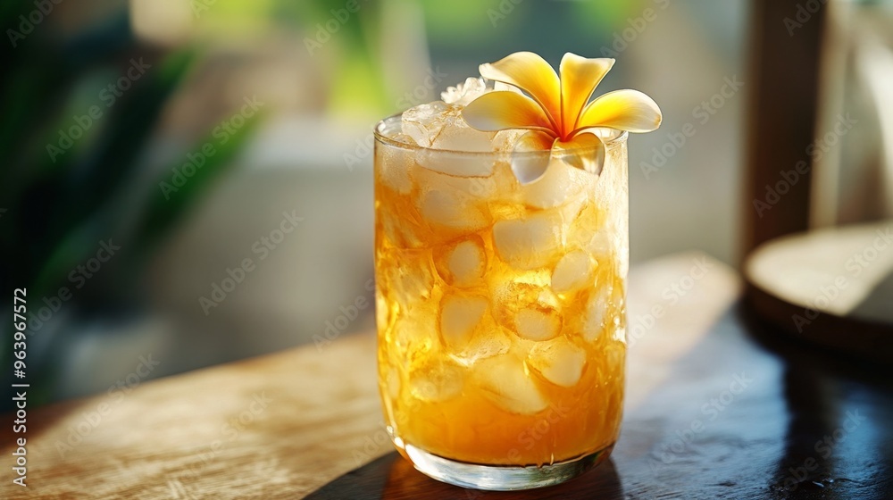 Frangipani iced tea glass Frangipani iced tea glass