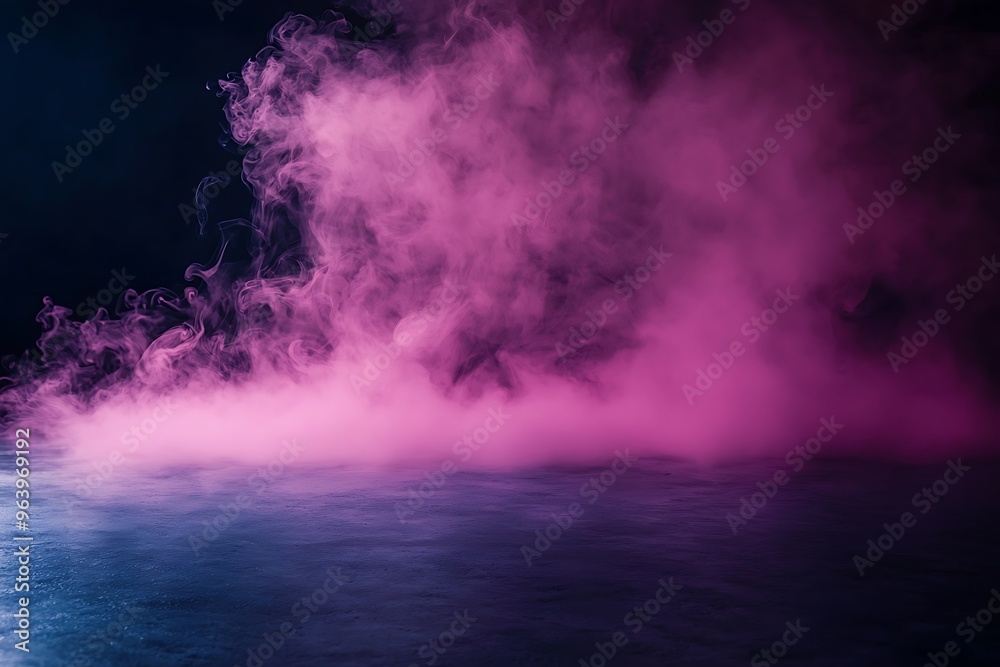 Ethereal Swirls of Pink Smoke on Dark Background Ethereal Swirls of Pink Smoke on Dark Background