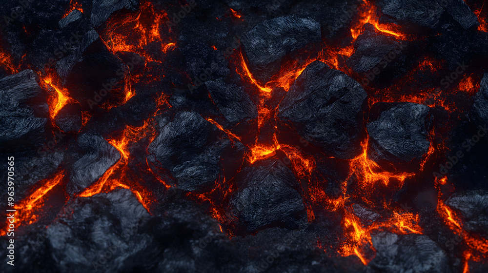 Smoldering burning coals pattern background