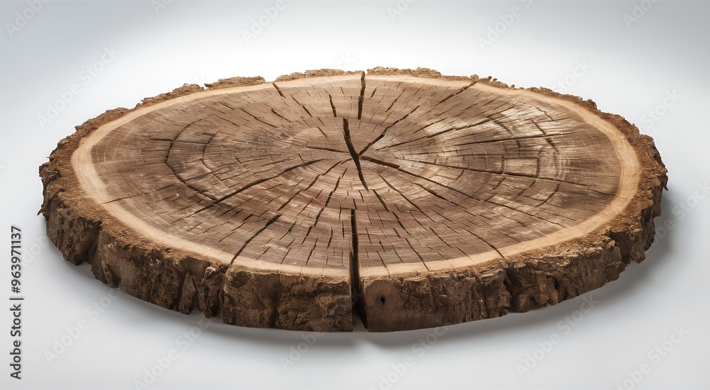Detailed cross-section of a tree trunk Detailed cross-section of a tree trunk