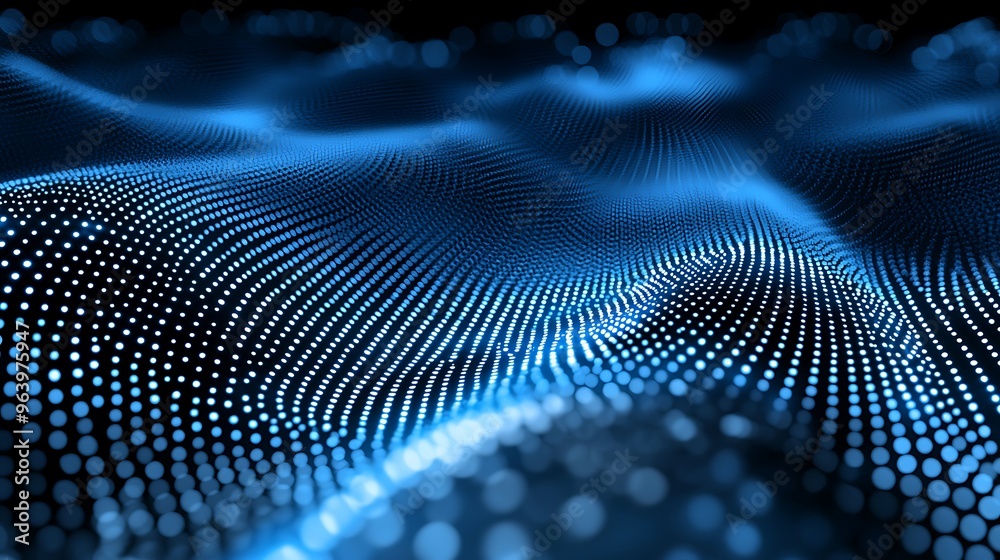 Abstract Blue Waves of Light: A Digital Visualization of Data Flow Abstract Blue Waves of Light: A Digital Visualization of Data Flow