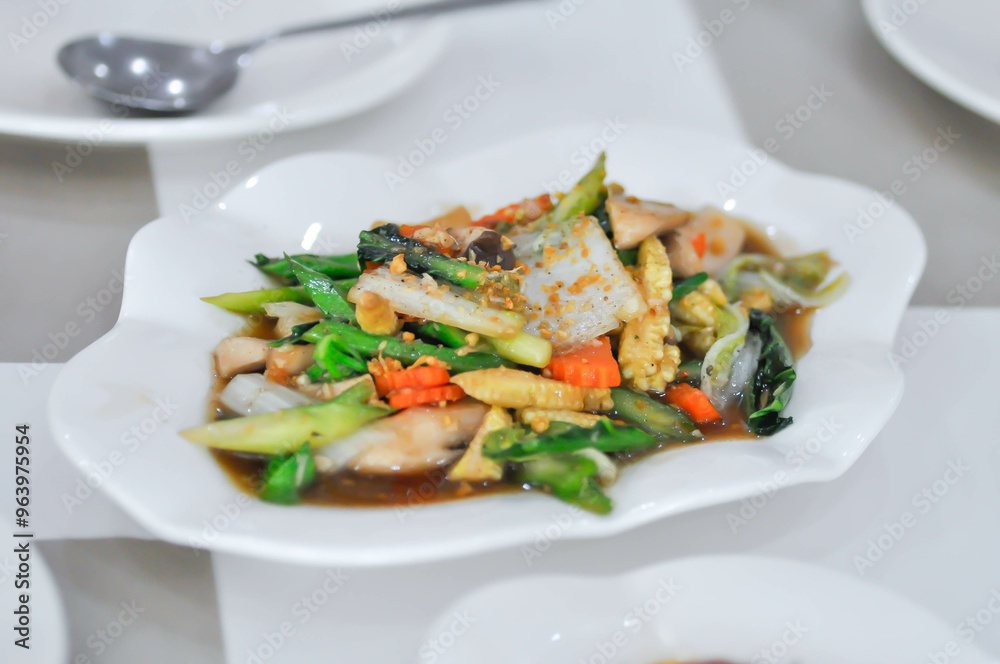 stir fried vegetable in oyster sauce or vegetable salad stir fried vegetable in oyster sauce or vegetable salad