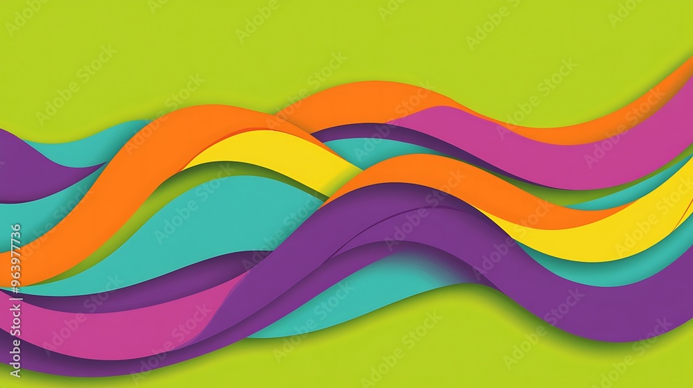 Abstract Colorful Wave Background Abstract Colorful Wave Background