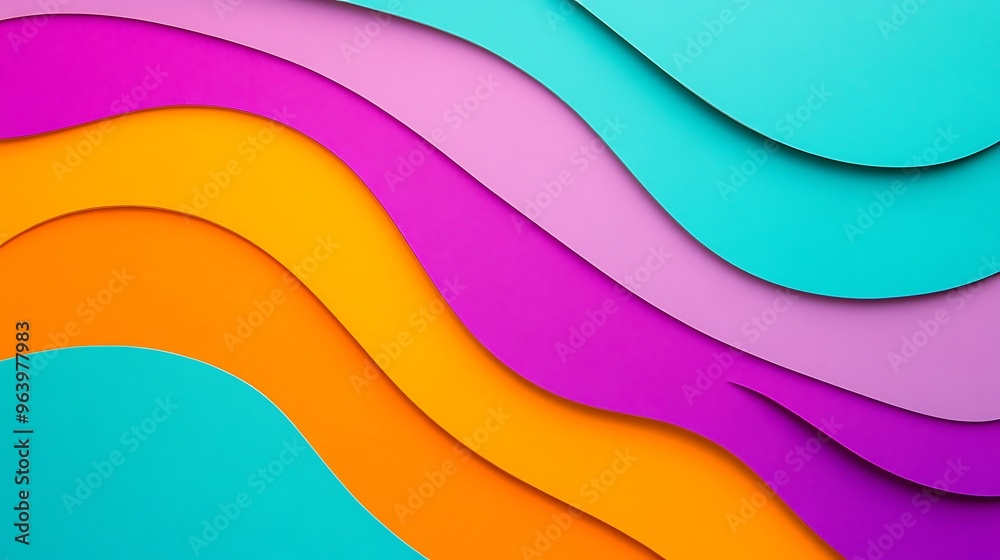 Abstract Colorful Wavy Paper Background Abstract Colorful Wavy Paper Background