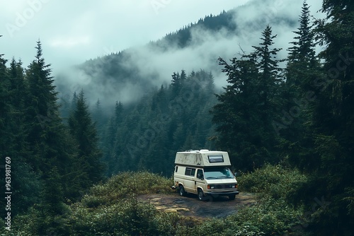 camping in the mountains