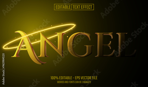 angel editable text effect