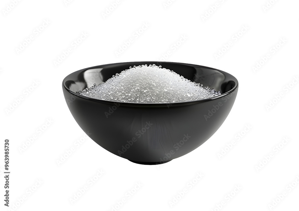 Bowl of white salt. Isolated on a transparent background Bowl of white salt. Isolated on a transparent background