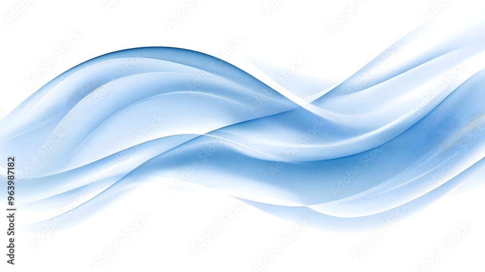 Obraz premium Abstract Blue Wave Background Modern Design Flowing Lines Smooth Texture
