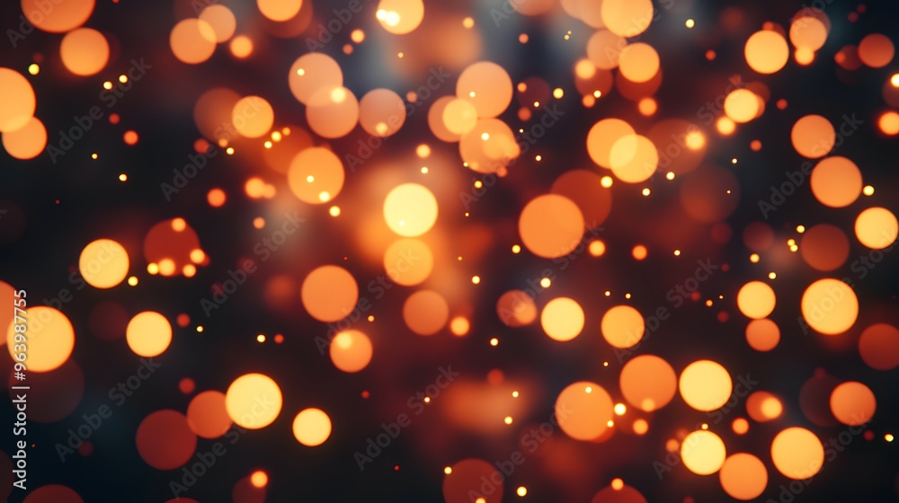 Abstract Orange Bokeh Lights Background Abstract Orange Bokeh Lights Background