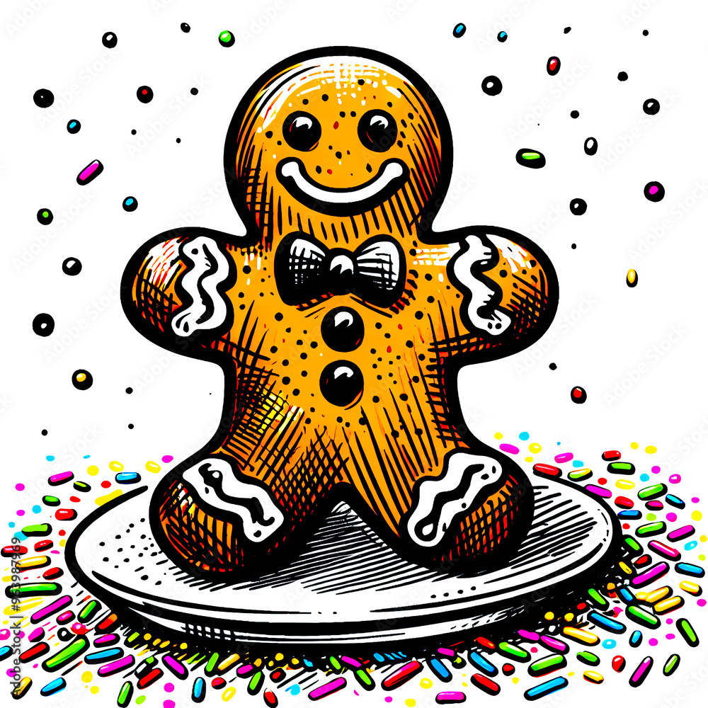Obraz premium gingerbread man 