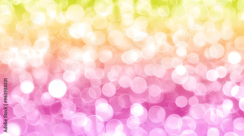 Fototapeta premium Abstract Pink and Yellow Bokeh Background with Soft Lights