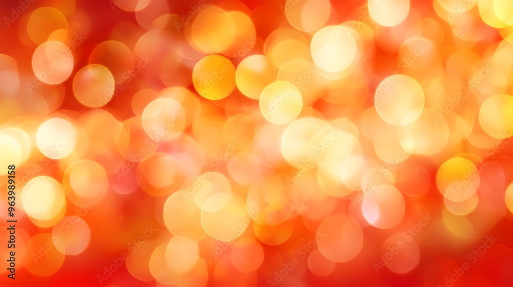 Obraz premium Abstract Red and Yellow Bokeh Background