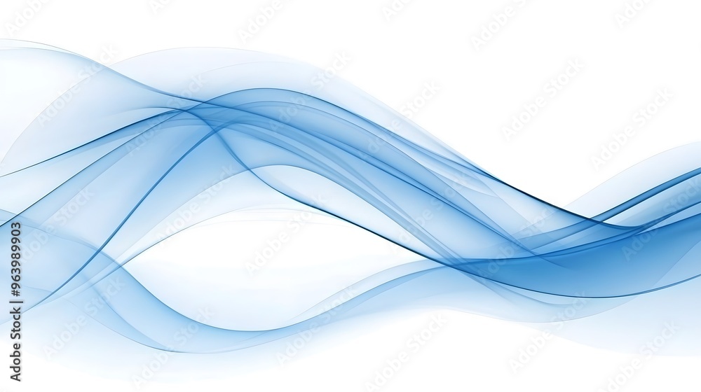 Naklejka premium Abstract Blue Wave Background Design