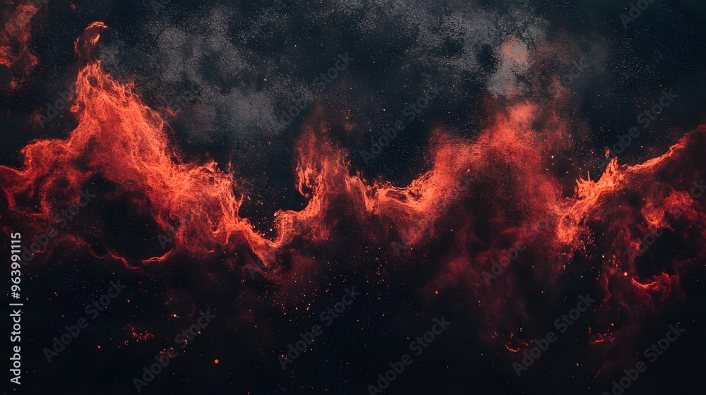 Abstract Red and Black Background with Cosmic Texture Abstract Red and Black Background with Cosmic Texture