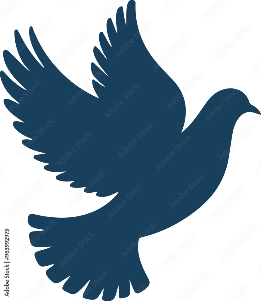 Obraz premium Dove head vector art illustration.