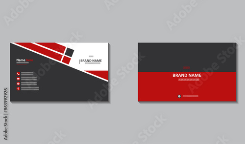 double sided business card design template.  business card design.